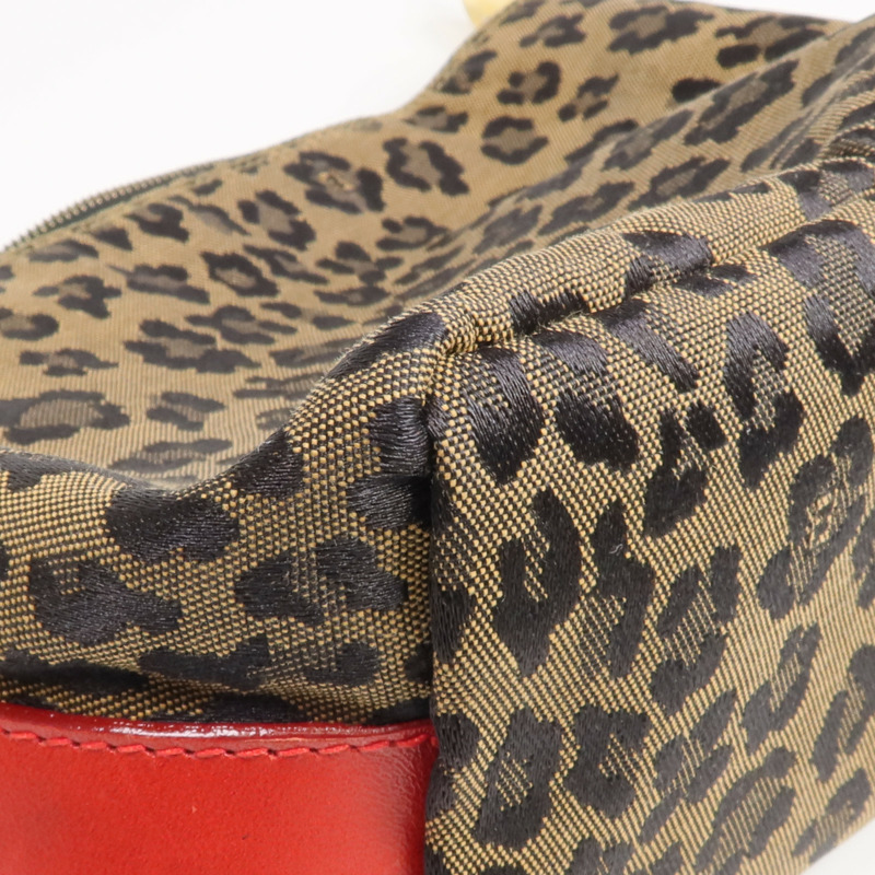 FENDI 帆布/皮革Cosmetic Pouch金扣化妝袋-14