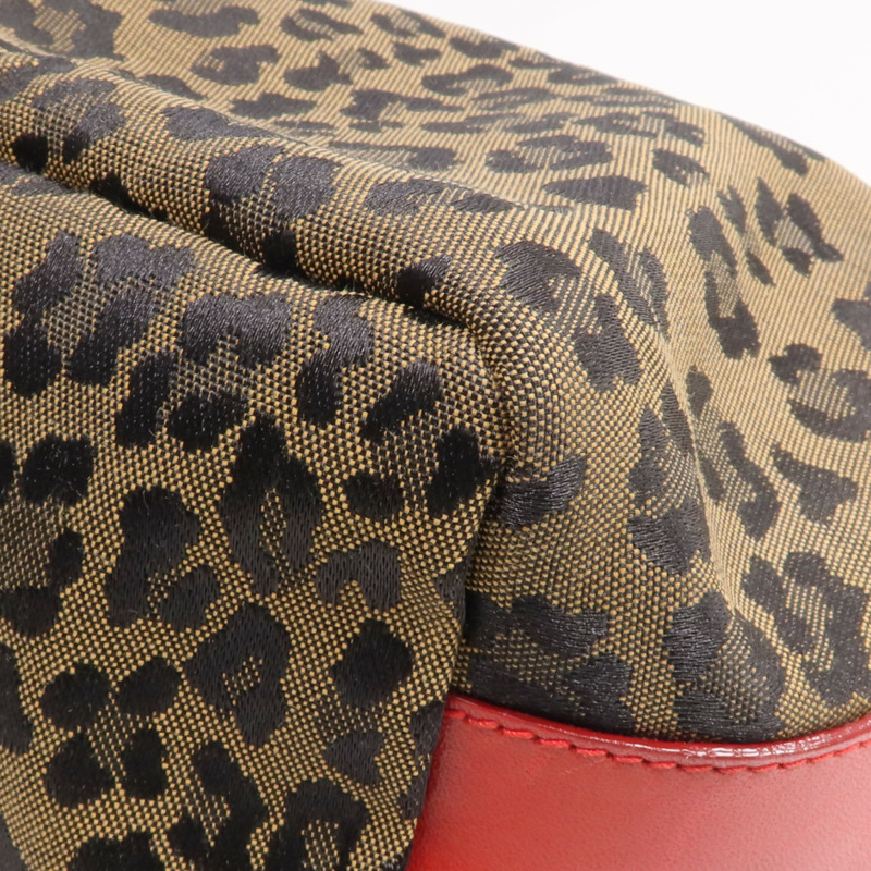 FENDI 帆布/皮革Cosmetic Pouch金扣化妝袋-15