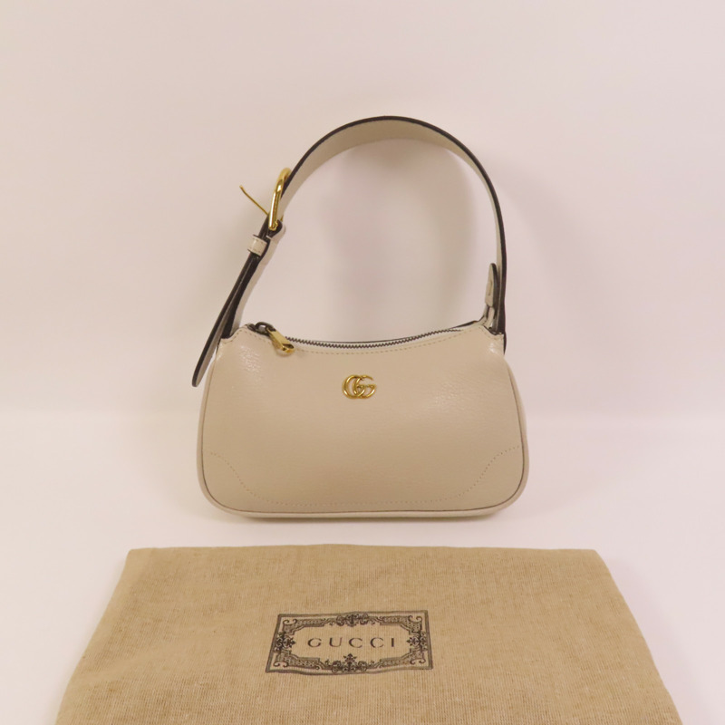 GUCCI 牛皮皮革Aphrodite Mini Bag金扣手挽袋-12