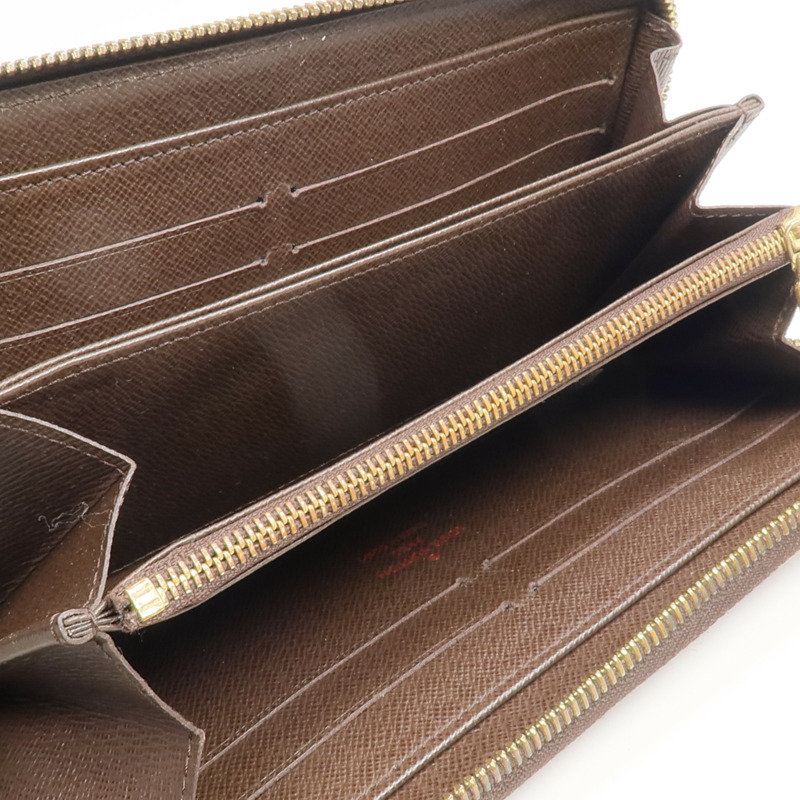LOUIS VUITTON Damier Zippy Wallet金扣長錢包-8