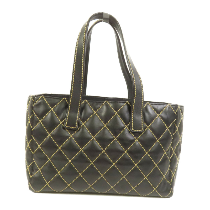 CHANEL 牛皮皮革Tote Bag金扣肩背袋-1