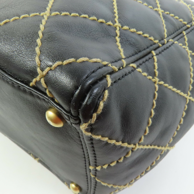 CHANEL 牛皮皮革Tote Bag金扣肩背袋-9