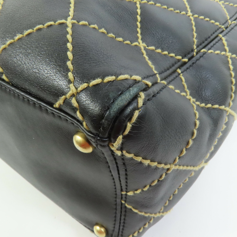 CHANEL 牛皮皮革Tote Bag金扣肩背袋-11