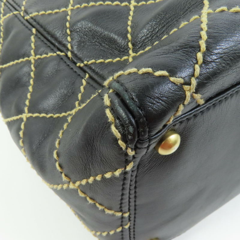 CHANEL 牛皮皮革Tote Bag金扣肩背袋-12