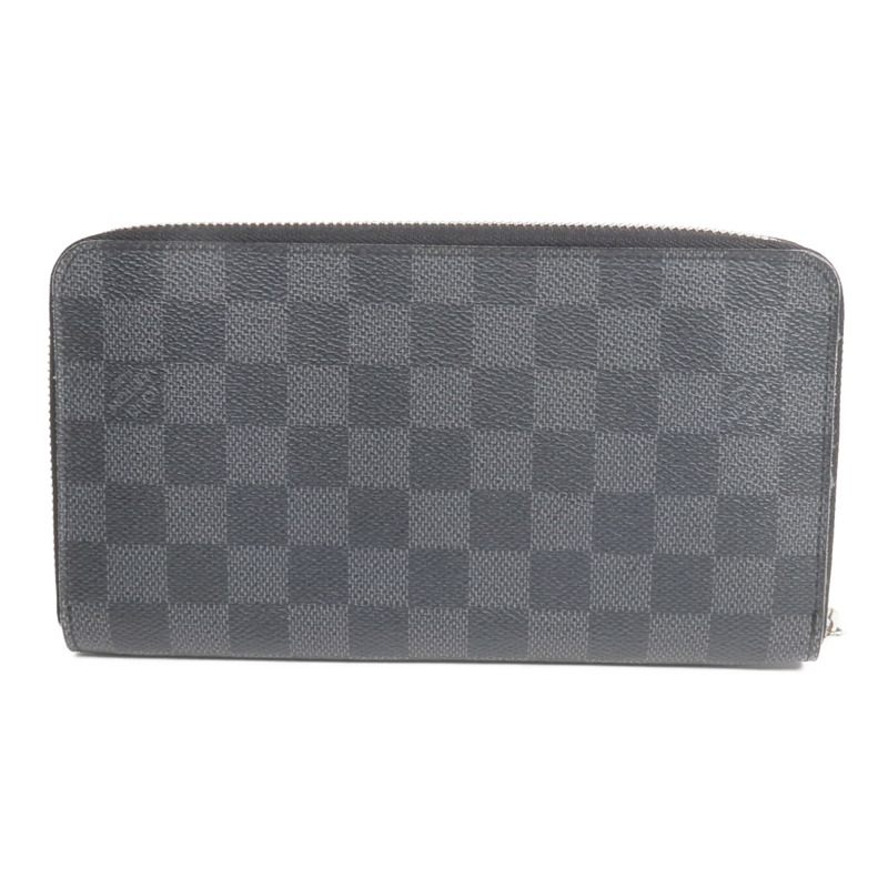 LOUIS VUITTON Damier Graphite Zippy Organizer銀扣長錢包-1