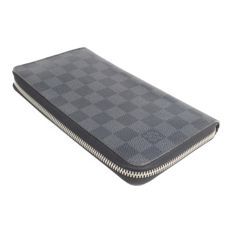 LOUIS VUITTON Damier Graphite Zippy Organizer銀扣長錢包-4