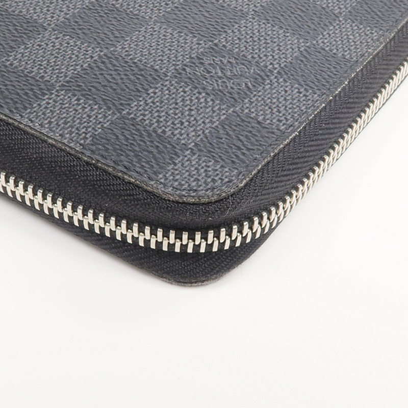 LOUIS VUITTON Damier Graphite Zippy Organizer銀扣長錢包-9
