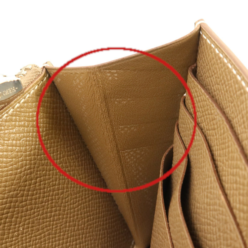 HERMES Epsom皮革Kelly Long Wallet銀扣長錢包Etoupe-18