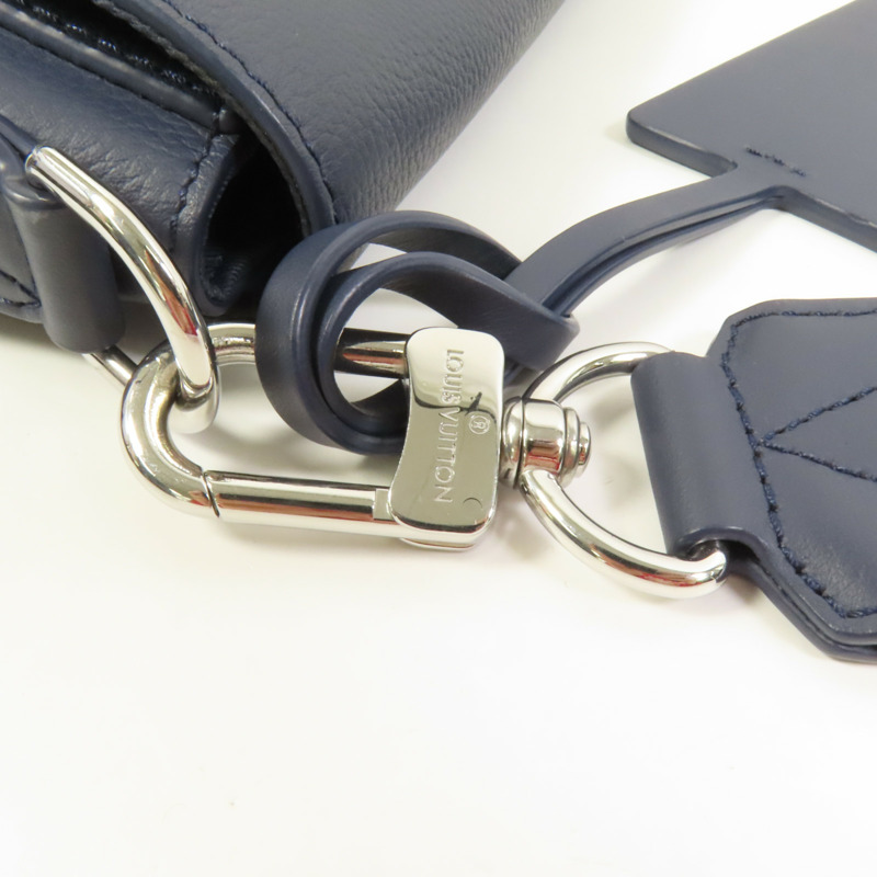 LOUIS VUITTON 牛皮皮革Aerogram Takeoff銀扣肩背袋-6