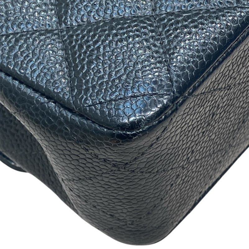 CHANEL 香奈兒 CF25側背包 荔枝皮 黑色 金扣 經典雙翻蓋-7