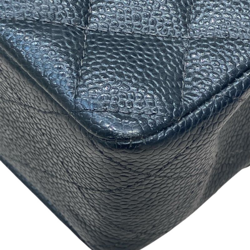 CHANEL 香奈兒 CF25側背包 荔枝皮 黑色 金扣 經典雙翻蓋-8