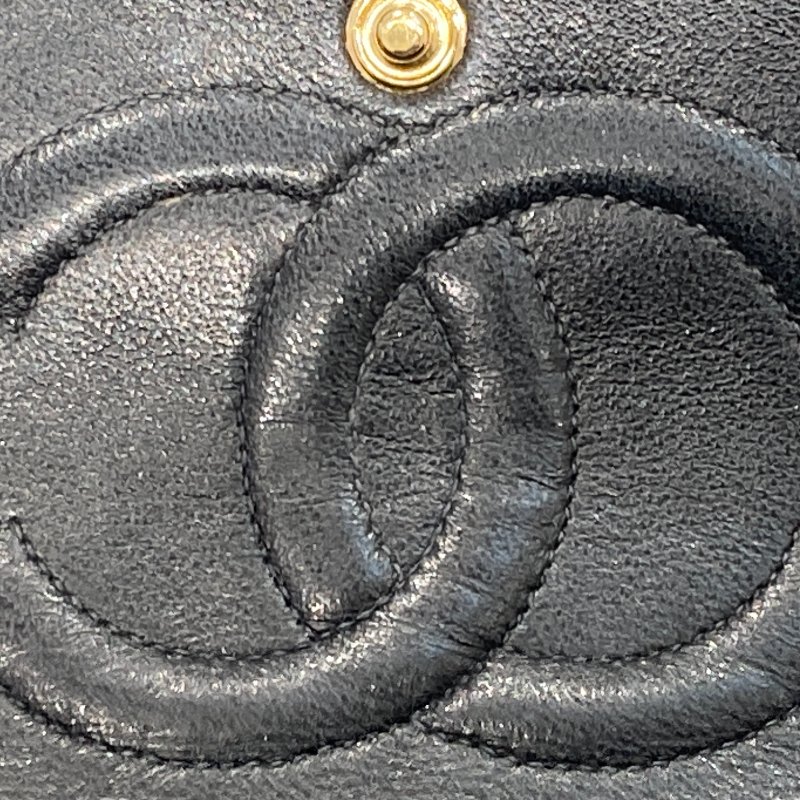 CHANEL 香奈兒 CF25側背包 荔枝皮 黑色 金扣 經典雙翻蓋-11