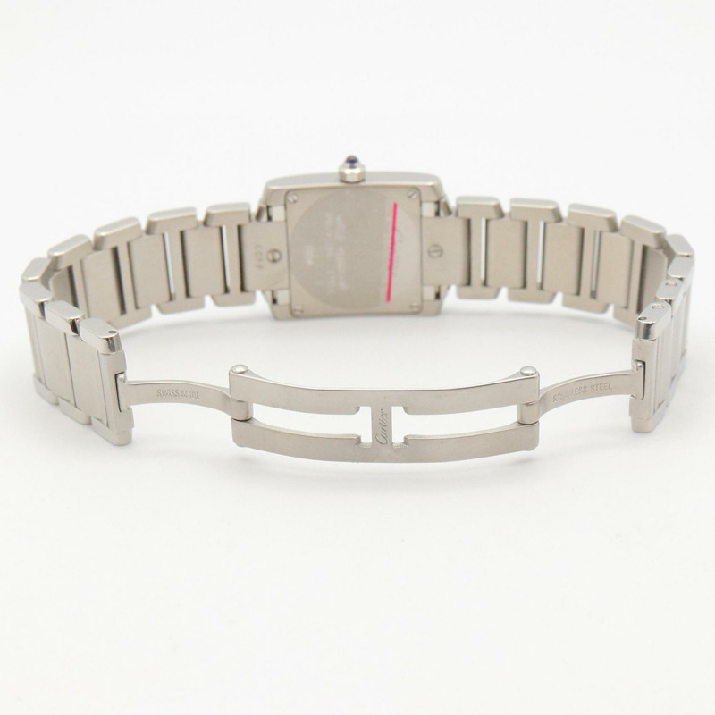 卡地亞 Tank Française SM 女士腕錶，不鏽鋼材質，銀色，型號 W51008Q3-3