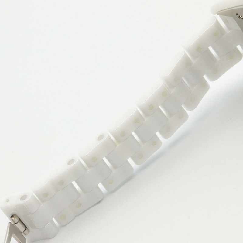 香奈兒 J12 29毫米 8鑽腕錶，陶瓷錶殼，鑲鑽，女士款，白色錶盤/白色錶殼，H2570-12