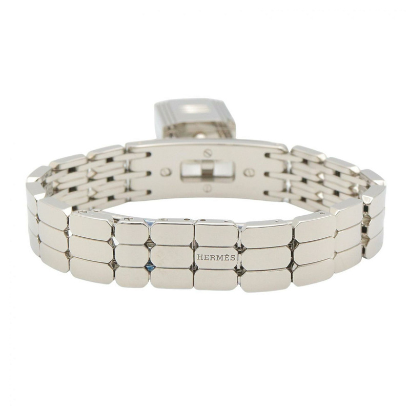 愛馬仕凱莉腕錶，不鏽鋼材質，女士款，白色，KE4.110-3