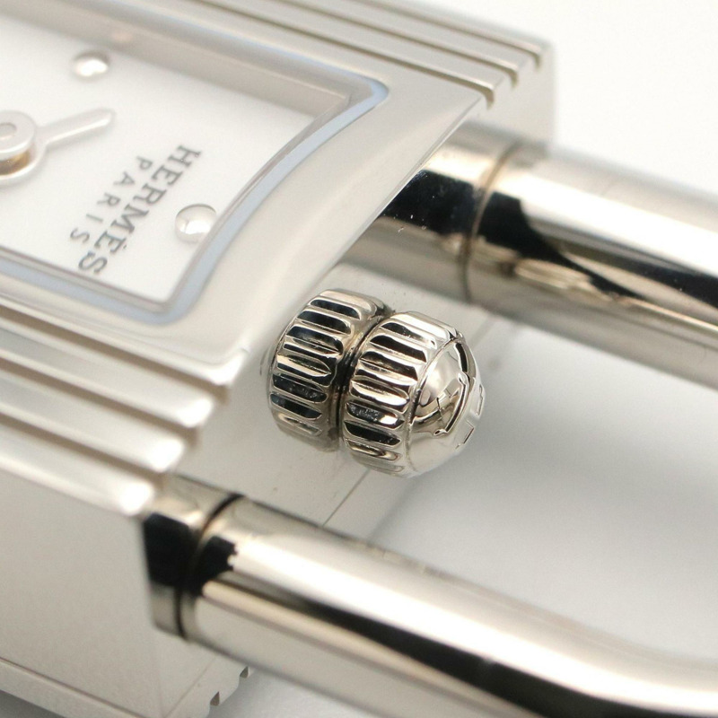 愛馬仕凱莉腕錶，不鏽鋼材質，女士款，白色，KE4.110-5