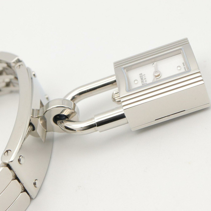 愛馬仕凱莉腕錶，不鏽鋼材質，女士款，白色，KE4.110-12