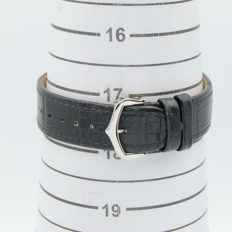 卡地亞 Santos Dumont LM 男士腕錶，18K 玫瑰金 (PG)，不鏽鋼，皮錶帶，銀色/金色，W2SA0011-7