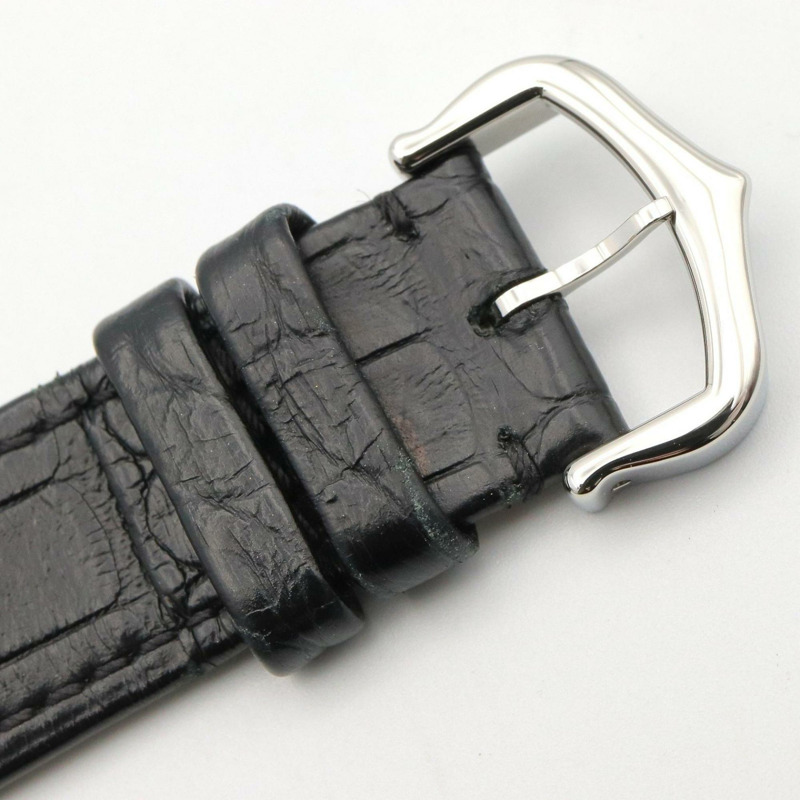 卡地亞 Santos Dumont LM 男士腕錶，18K 玫瑰金 (PG)，不鏽鋼，皮錶帶，銀色/金色，W2SA0011-14