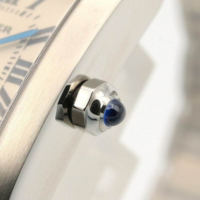 卡地亞 Tank Française SM 女士腕錶,不鏽鋼材質,象牙色 (W51008Q3)-5