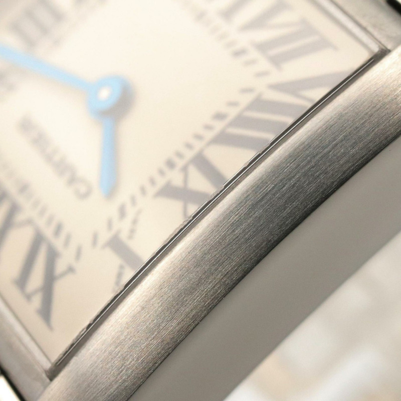 卡地亞 Tank Française SM 女士腕錶,不鏽鋼材質,象牙色 (W51008Q3)-12