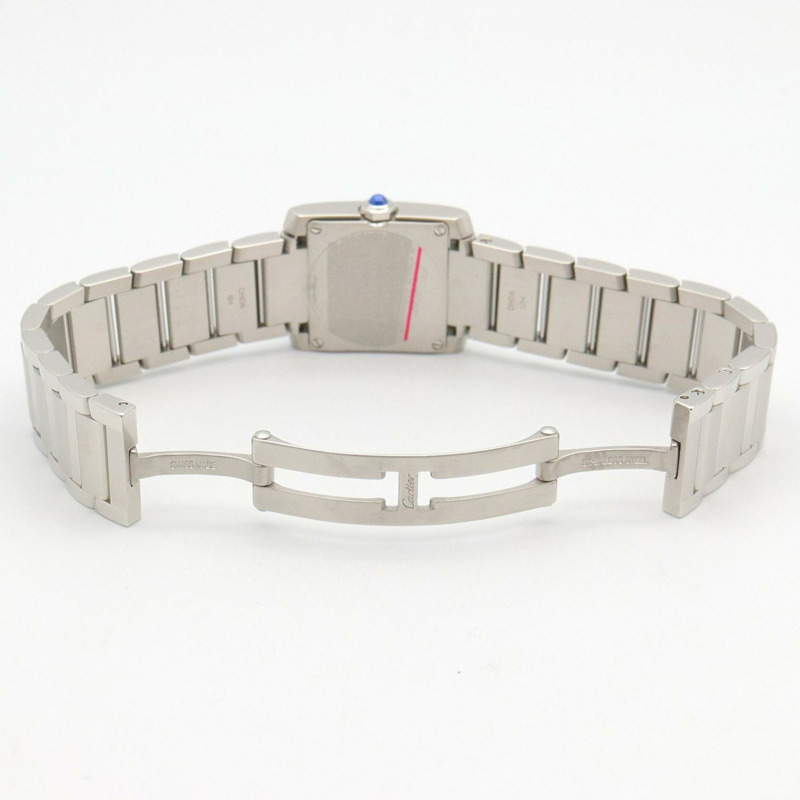 卡地亞 Tank Française SM 女士腕錶,不鏽鋼材質,銀色,型號 WSTA0065-3