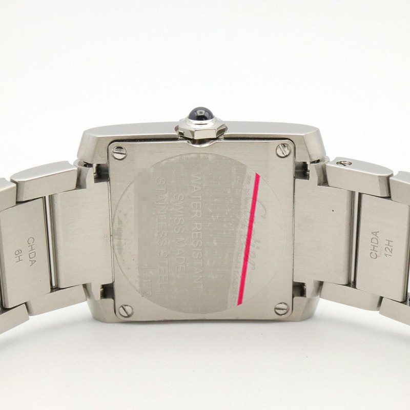 卡地亞 Tank Française SM 女士腕錶,不鏽鋼材質,銀色,型號 WSTA0065-4