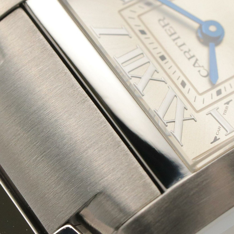 卡地亞 Tank Française SM 女士腕錶,不鏽鋼材質,銀色,型號 WSTA0065-10