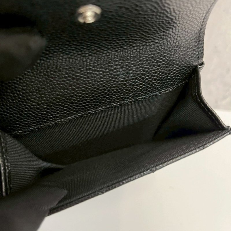 Chanel Boy 三摺短夾 黑銀 全新品-8