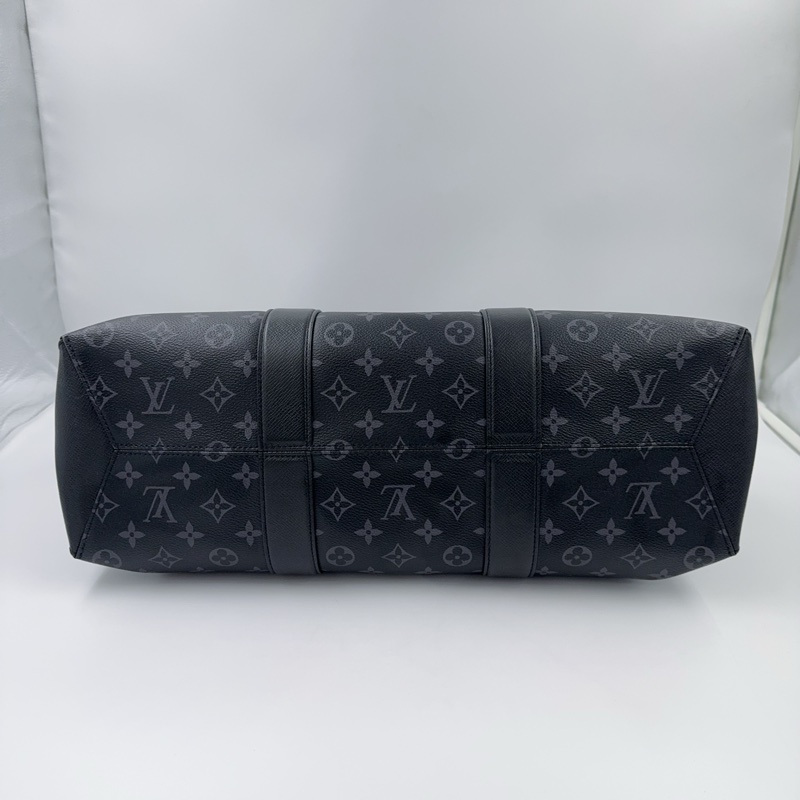 LV 黑灰原花Weekend NM銀釦手提斜背托特包M30937-6