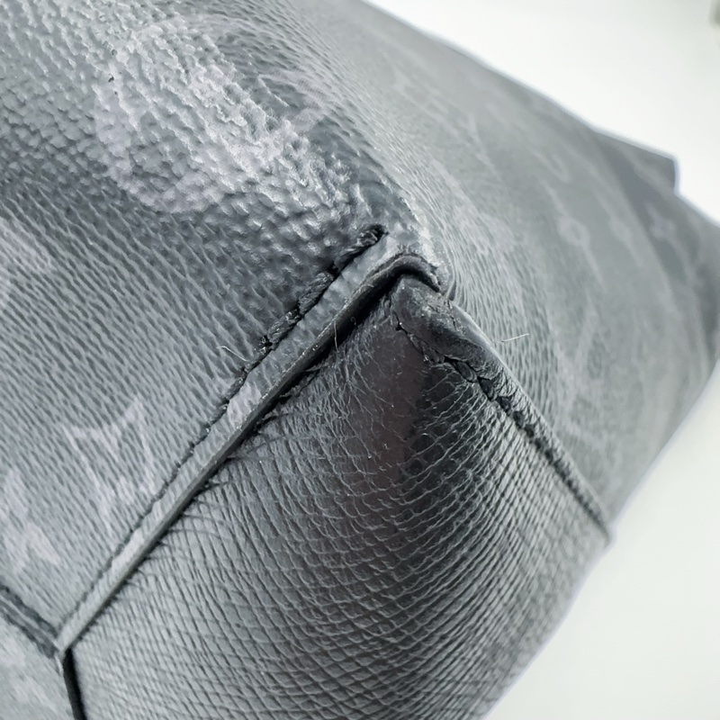 LV 黑灰原花Weekend NM銀釦手提斜背托特包M30937-14