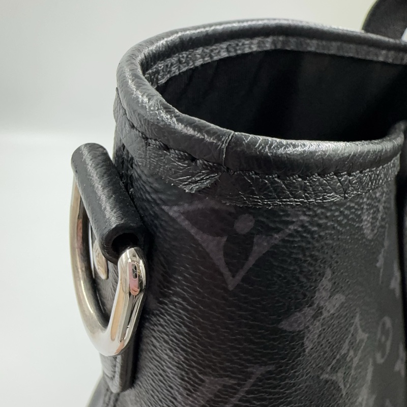 LV 黑灰原花Weekend NM銀釦手提斜背托特包M30937-17