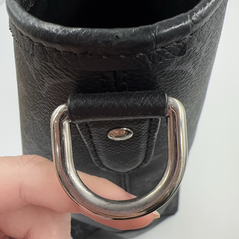 LV 黑灰原花Weekend NM銀釦手提斜背托特包M30937-19