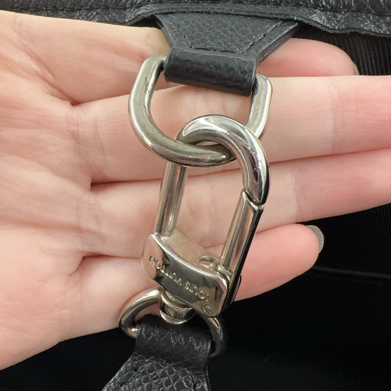 LV 黑灰原花Weekend NM銀釦手提斜背托特包M30937-25