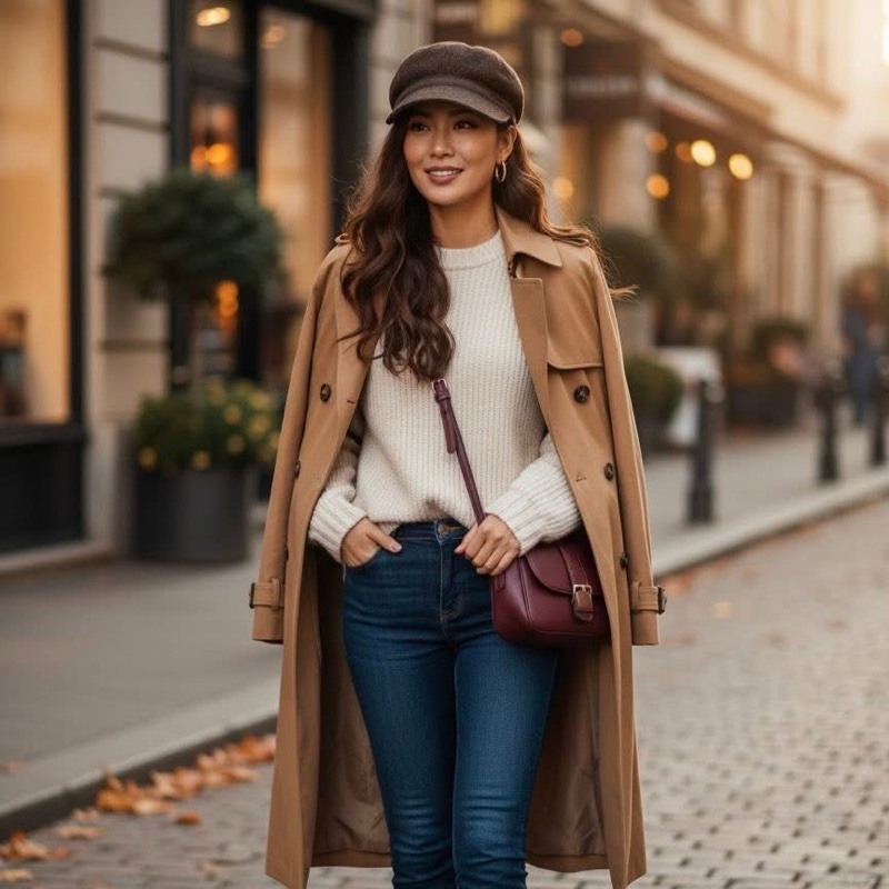 BURBERRY GOLF 大帽沿字母毛帽 咖啡-0