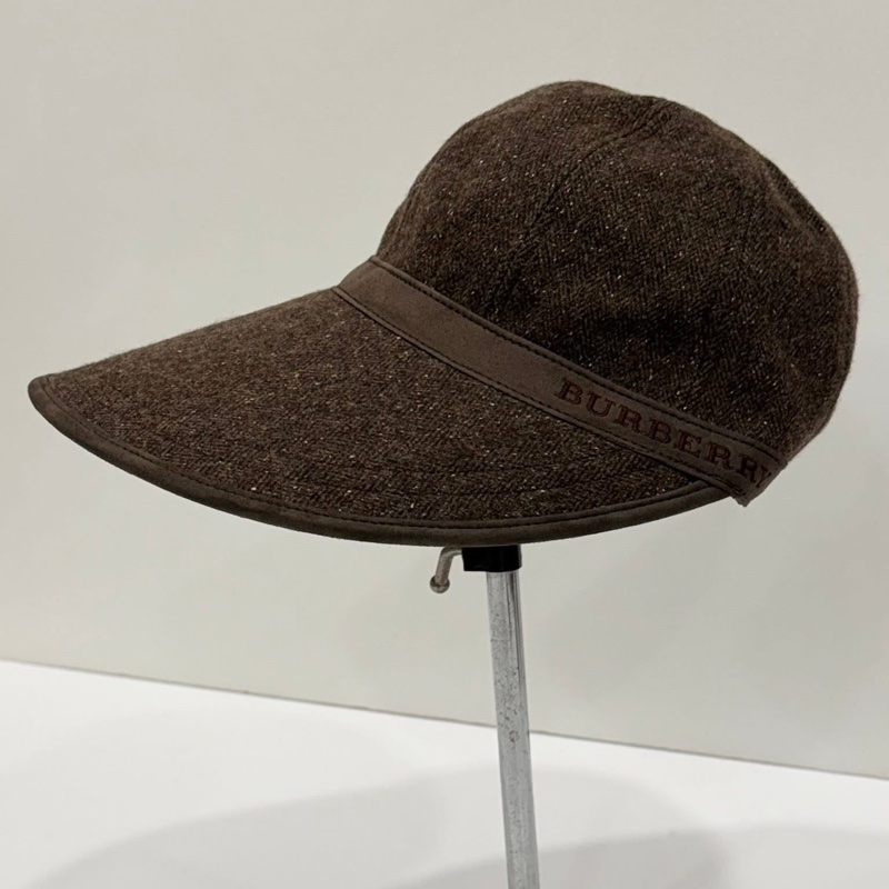 BURBERRY GOLF 大帽沿字母毛帽 咖啡-2