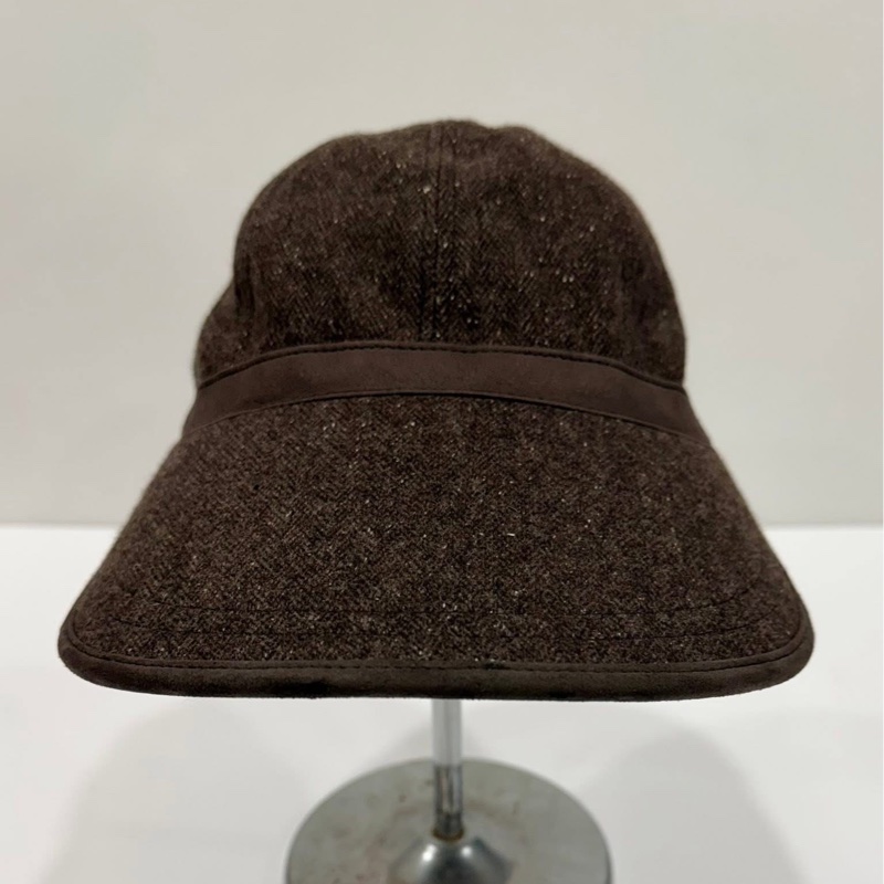 BURBERRY GOLF 大帽沿字母毛帽 咖啡-5