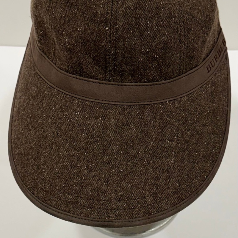 BURBERRY GOLF 大帽沿字母毛帽 咖啡-6