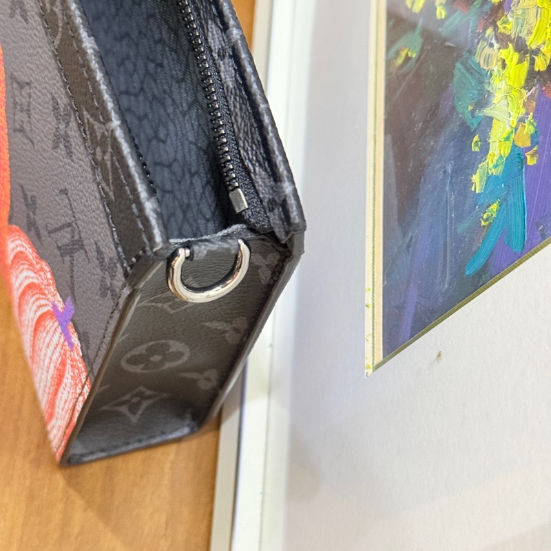 95新✨賠售超甜賣🫶🏻僅試揹🩶LV草間彌生 南瓜系列 二合一 斜背包 黑色 灰色-13