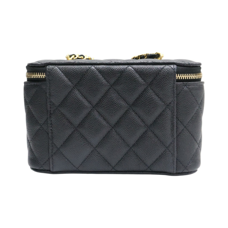 黑色 菱格紋 荔枝紋 牛皮 Coco Casino Vanity Case 鏈條包 肩背包【CHANEL 香奈兒】 AP3079-1