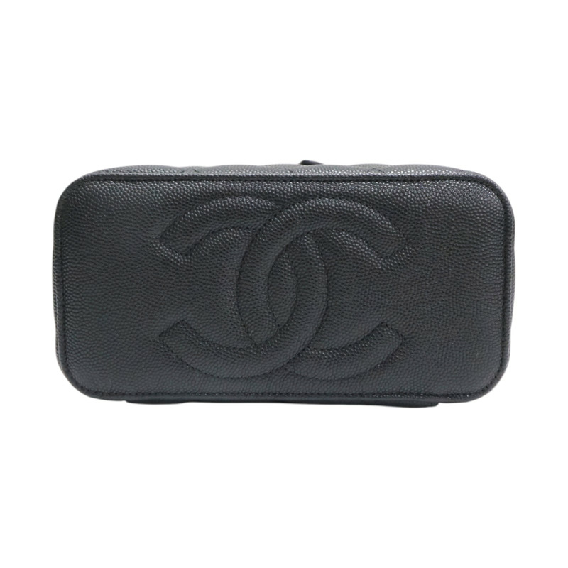 黑色 菱格紋 荔枝紋 牛皮 Coco Casino Vanity Case 鏈條包 肩背包【CHANEL 香奈兒】 AP3079-3