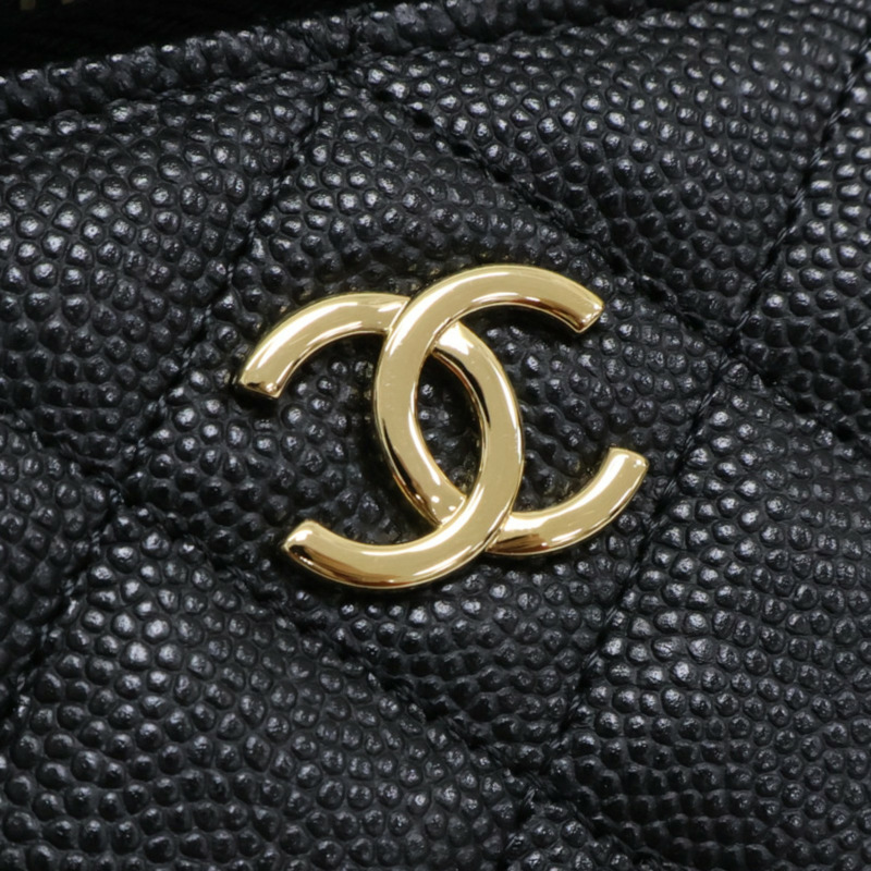 黑色 菱格紋 荔枝紋 牛皮 Coco Casino Vanity Case 鏈條包 肩背包【CHANEL 香奈兒】 AP3079-6