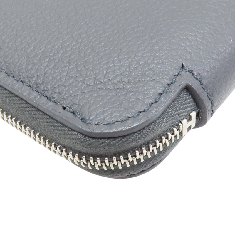 石板灰 Evercolor牛皮 Silk'In 絲巾長夾 K刻【HERMES 愛馬仕】 H086365CK-8