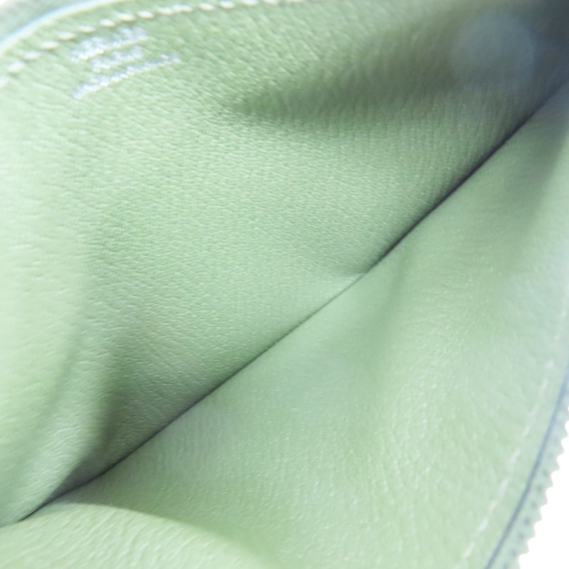 孔雀藍/叢林綠/糖果黃 Mysore山羊皮 Envelope Trio Wallet 手拿包 X刻【HERMES 愛馬仕】-5