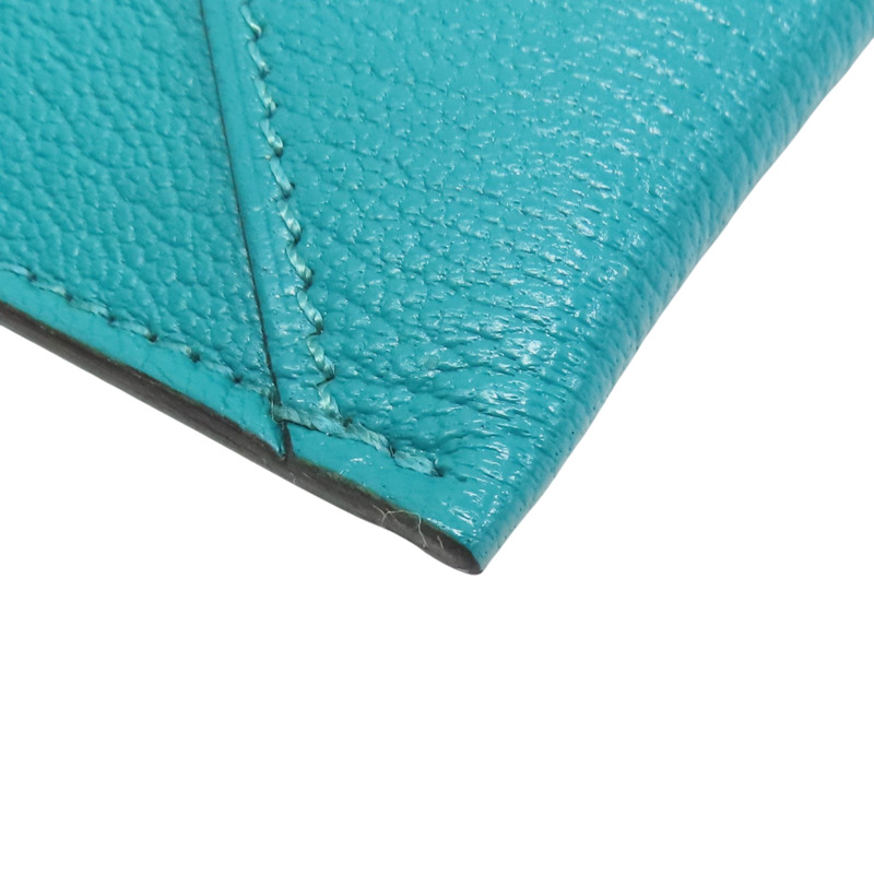 孔雀藍/叢林綠/糖果黃 Mysore山羊皮 Envelope Trio Wallet 手拿包 X刻【HERMES 愛馬仕】-8