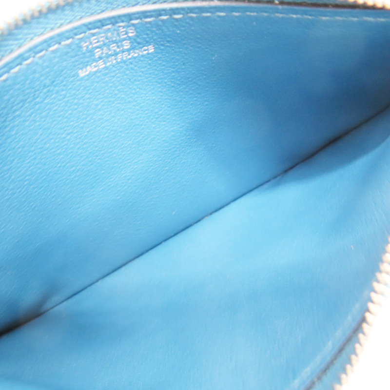 藍色 Swift牛皮 Dogon Duo GM 長夾 T刻 銀釦【HERMES 愛馬仕】-6