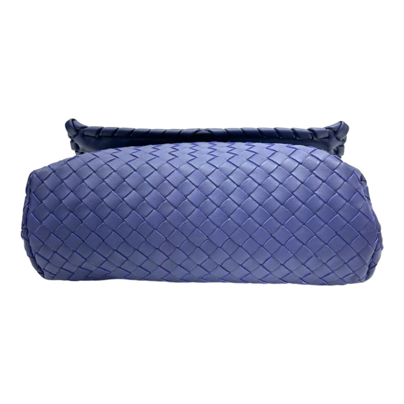 藍紫色 編織羊皮 Olimpia 肩背包【BOTTEGA VENETA 寶緹嘉】 386498-4