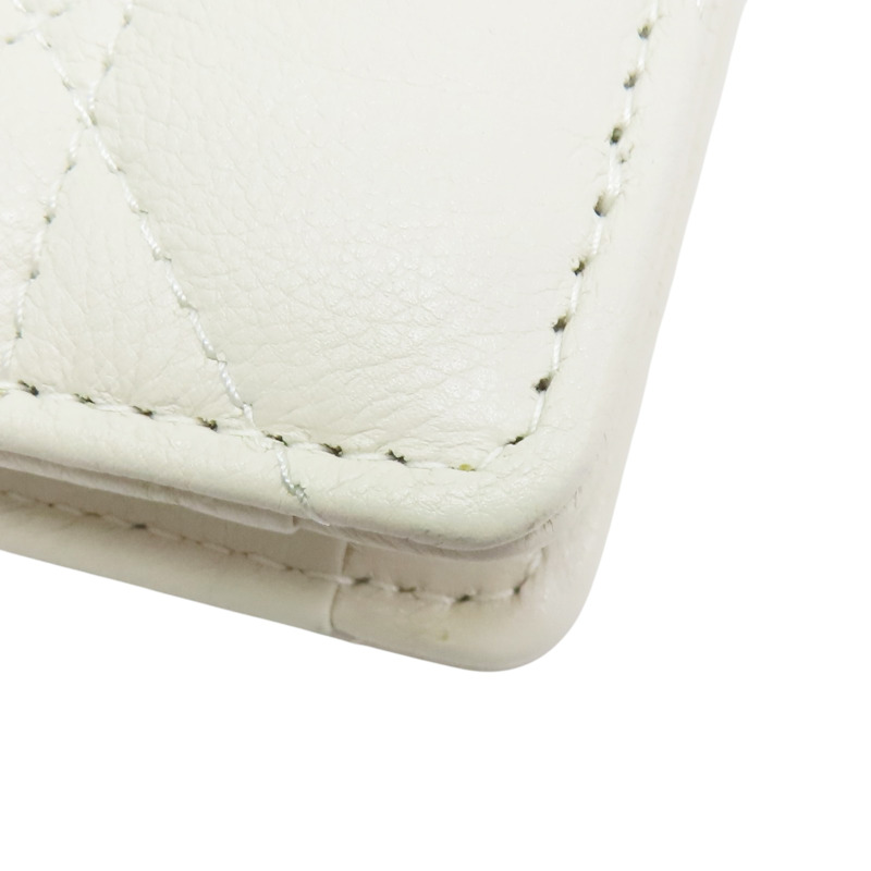 白色 Cannage 牛皮 Caro Every Pouch 肩背包【Dior 迪奧】 S5106UWHC-9