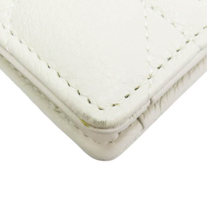 白色 Cannage 牛皮 Caro Every Pouch 肩背包【Dior 迪奧】 S5106UWHC-10