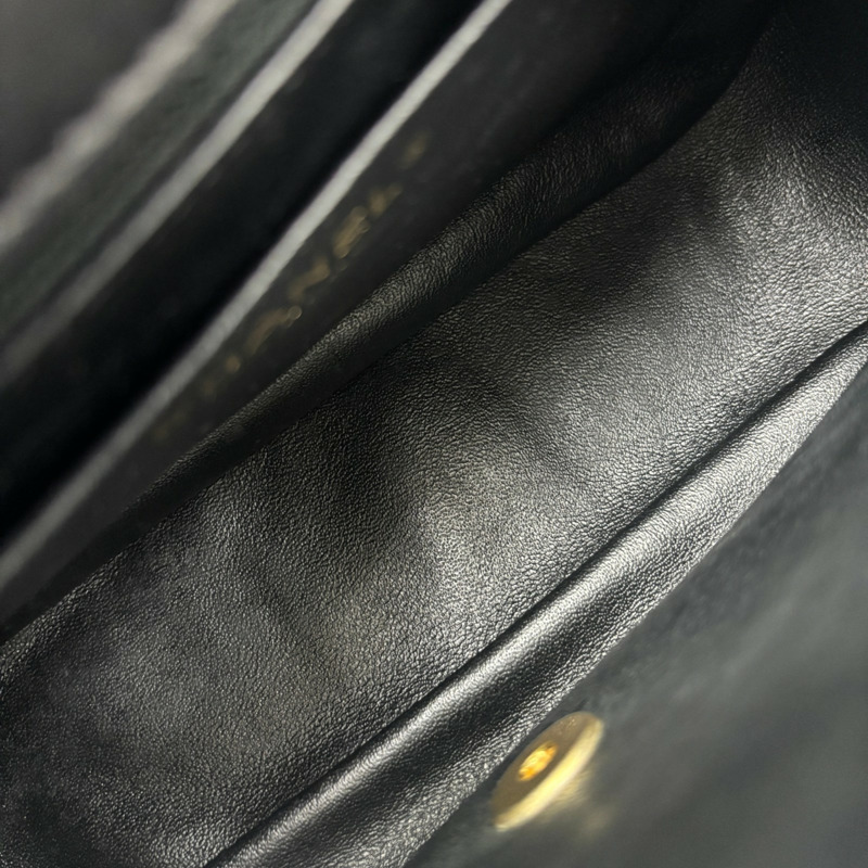 黑色 山形紋 羊皮 Top Handle 两用包【CHANEL 香奈兒】 A3159772-5